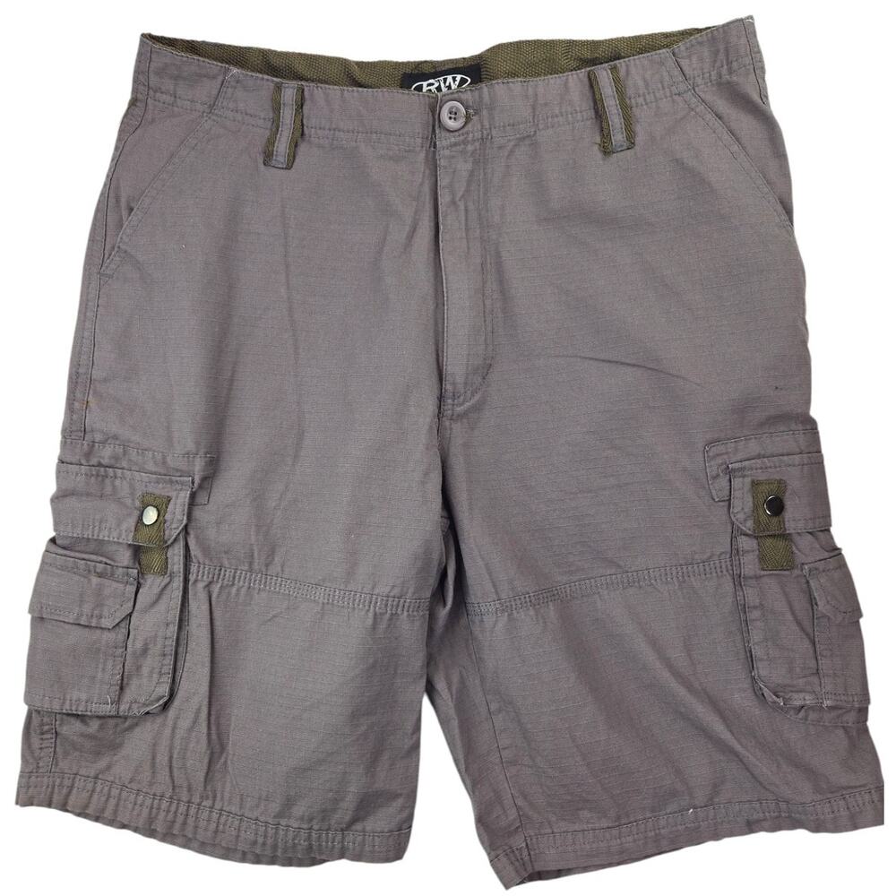 Rugged Wear | Grey 10" Cargo Shorts | Size 34